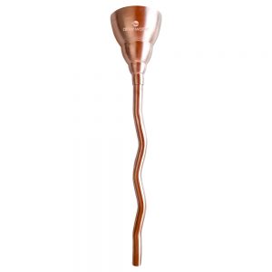 Portable copper Vortex Water Revitaliser with curves like a river below the funnel